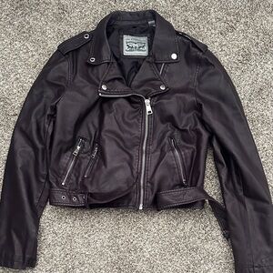 Levi's Women's Leather Jacket in Deep Brown